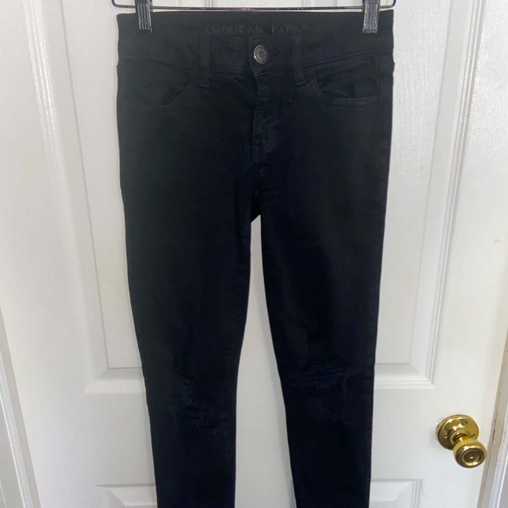 Black ripped jeans